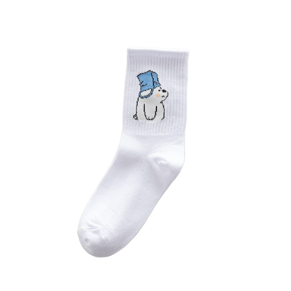 Cute Cartoon White Socks