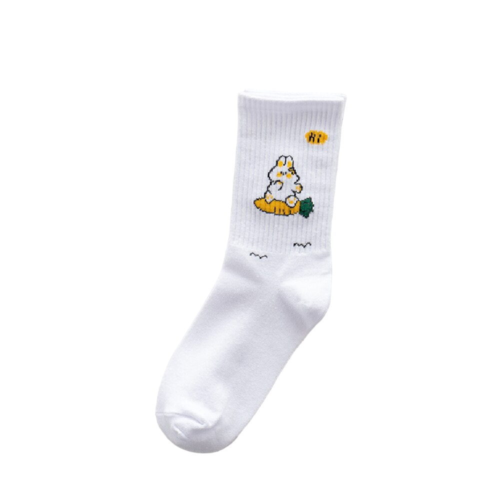 Cute Cartoon White Socks