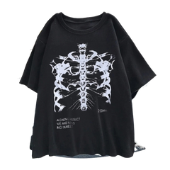 Skeleton Chest Grunge Aesthetic T-shirt