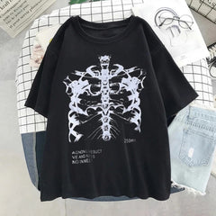 Skeleton Chest Grunge Aesthetic T-shirt