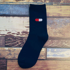 Solid Color Draw Cotton Socks