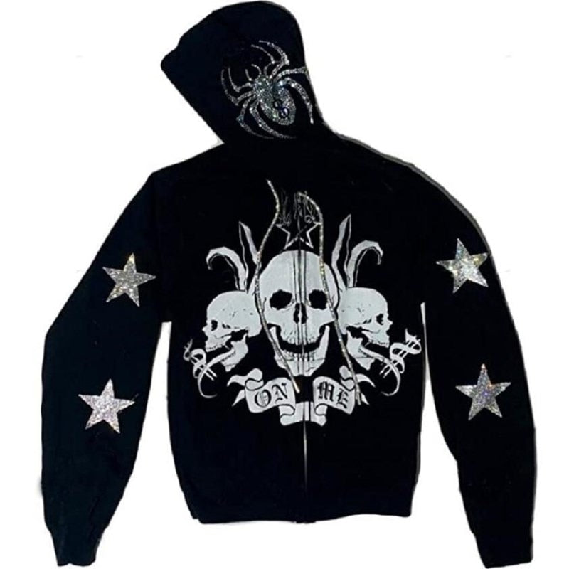 Gothic Oversize Jacket with Hood