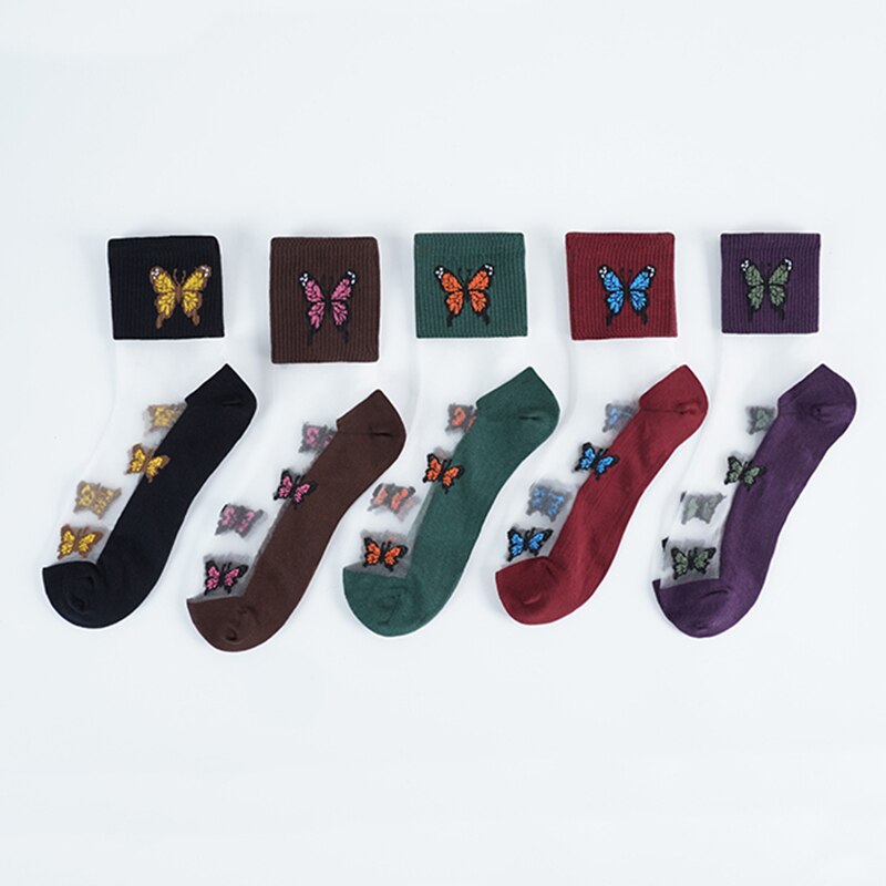 Butterfly Transparent Ankle Socks