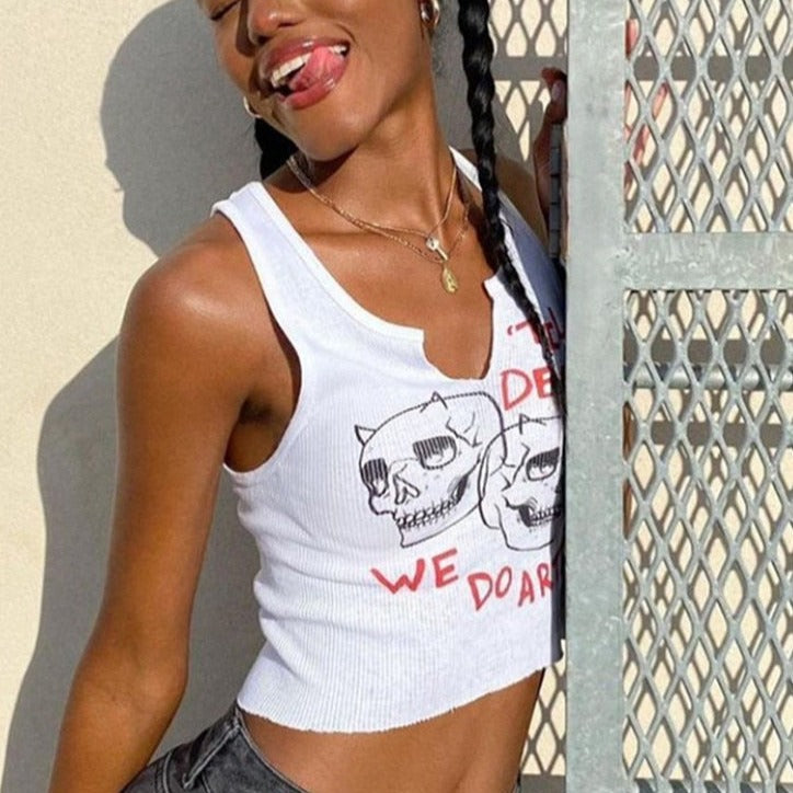 Til Death We Do Art Crop Tank Top