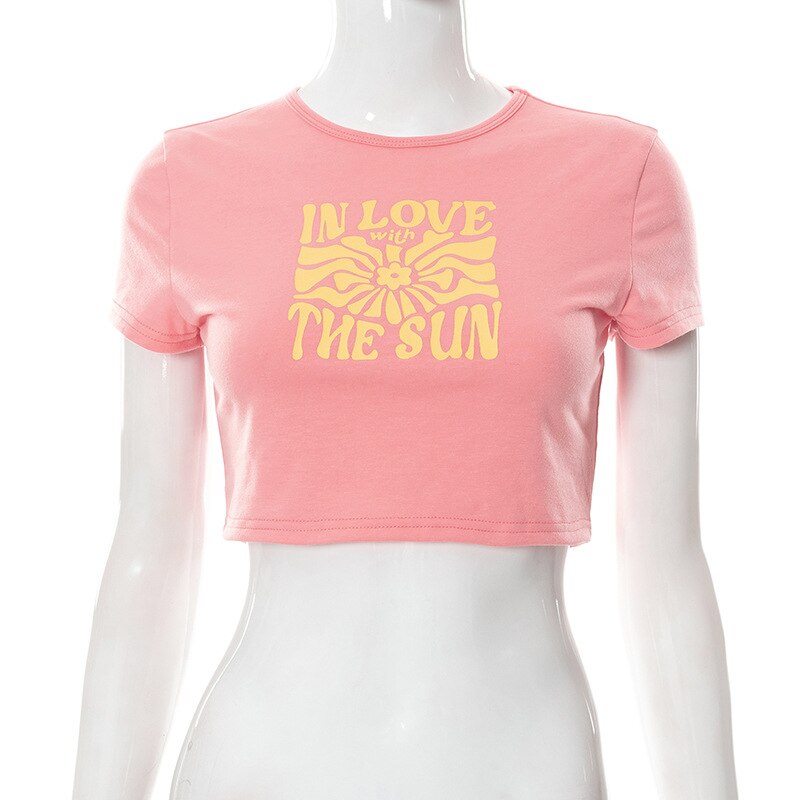 In Love With The Sun Pink Crop-Top