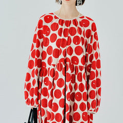 Polka Red Dot Loose Dress