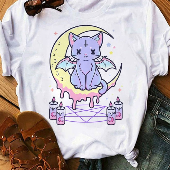 Pastel Goth Cartoon Harajuku T-shirt