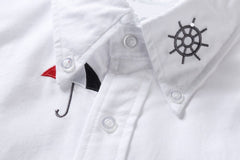 Bag And Umbrella Embroidered Shirts