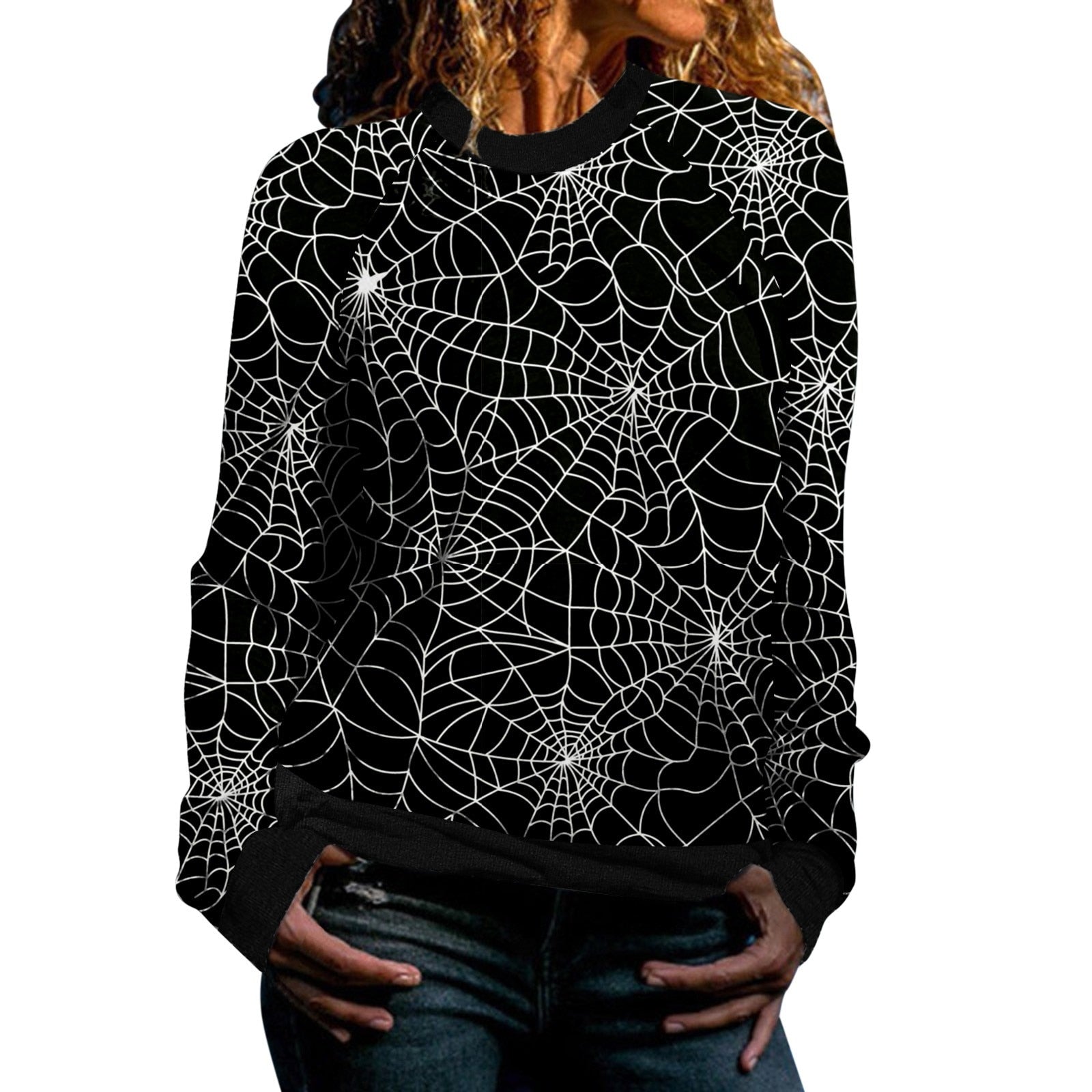 Halloween Print Long Sleeve Sweatshirt