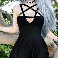 Gothic  Star Strap Dress