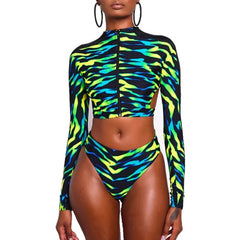 African Long-Sleeve Bikini Brazilian