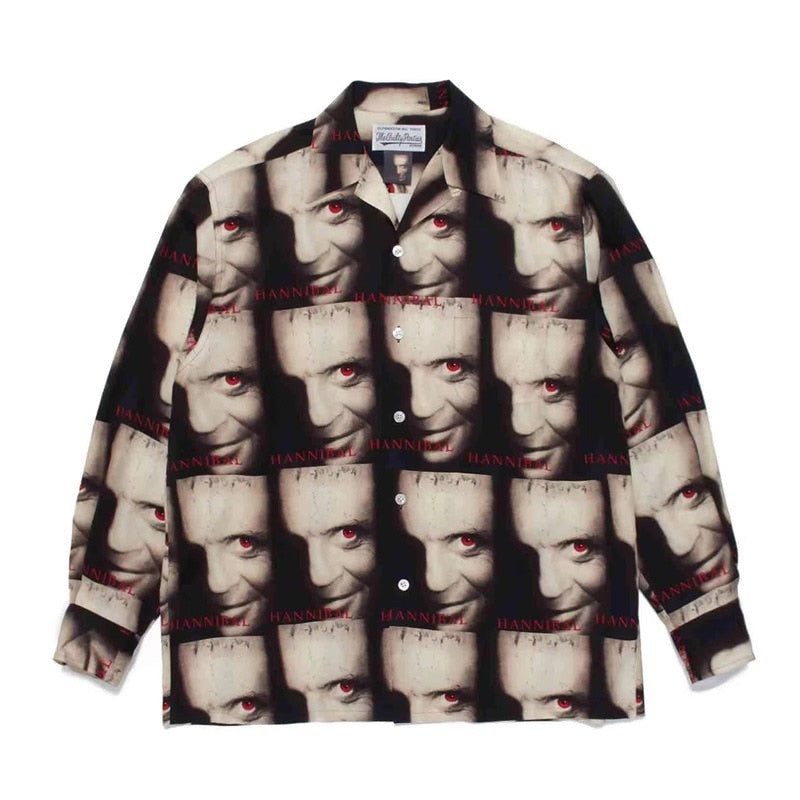 Multi Graphic Print Long Sleeve Shirt