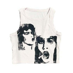 Printed Y2K Tank Top