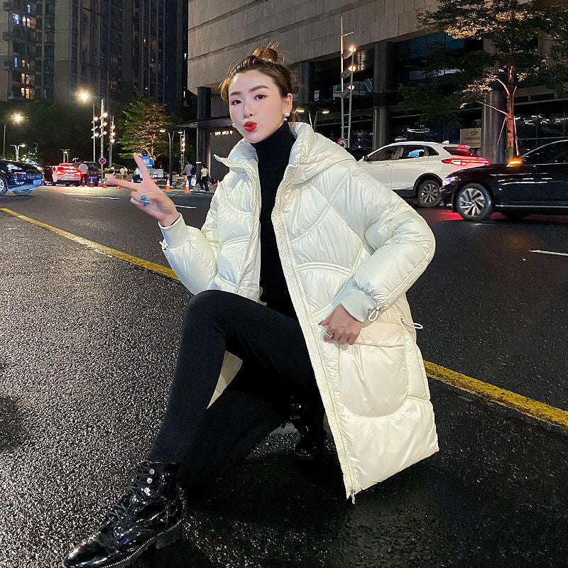 Mid-length Glossy Padded Coat