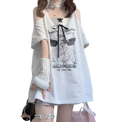 Japanese Anime Angel Print T-Shirt