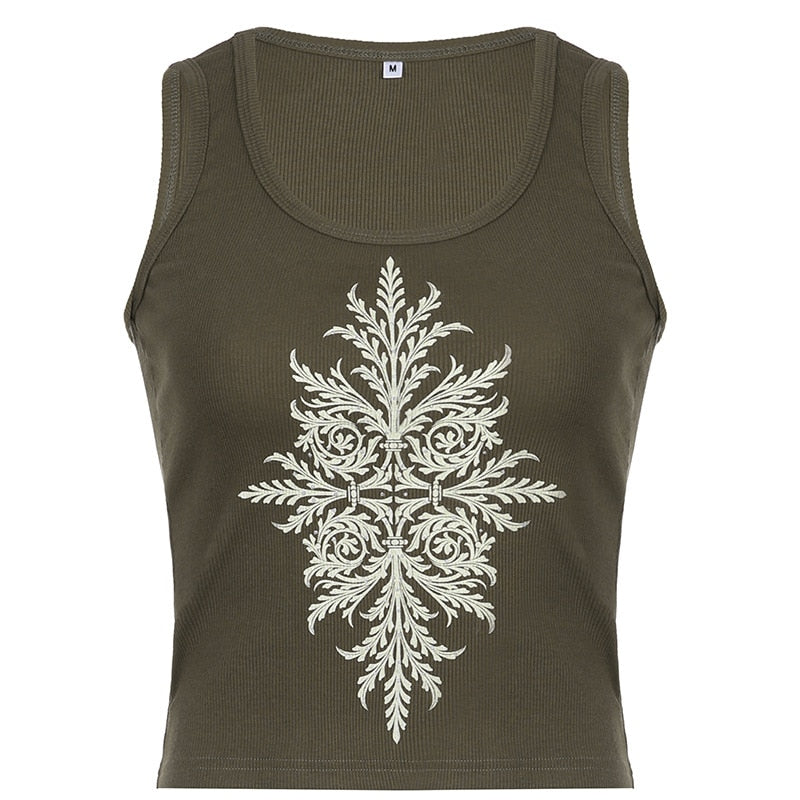 Tribal Pattern Printed Tank Top