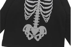 Glow Skeleton Bone Print Sweatshirt