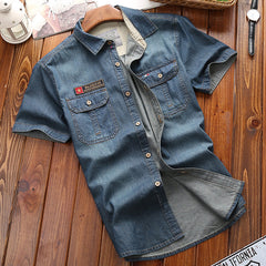 Loose-Fit Cotton Denim Shirt