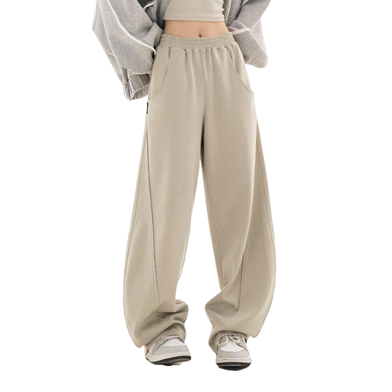 Solid Color Loose Wide Leg Sweatpants