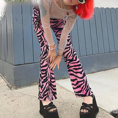 Aesthetics Pink Zebra Long Pants