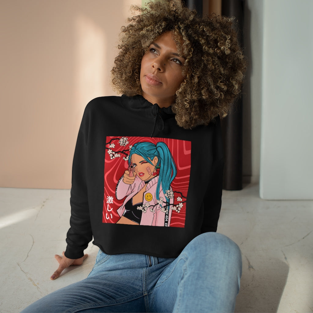 Danger girl Anime Crop Hoodie