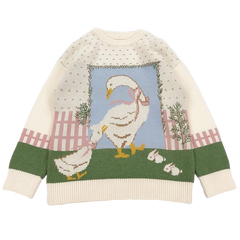 Cartoon Goose Knitted Sweaters