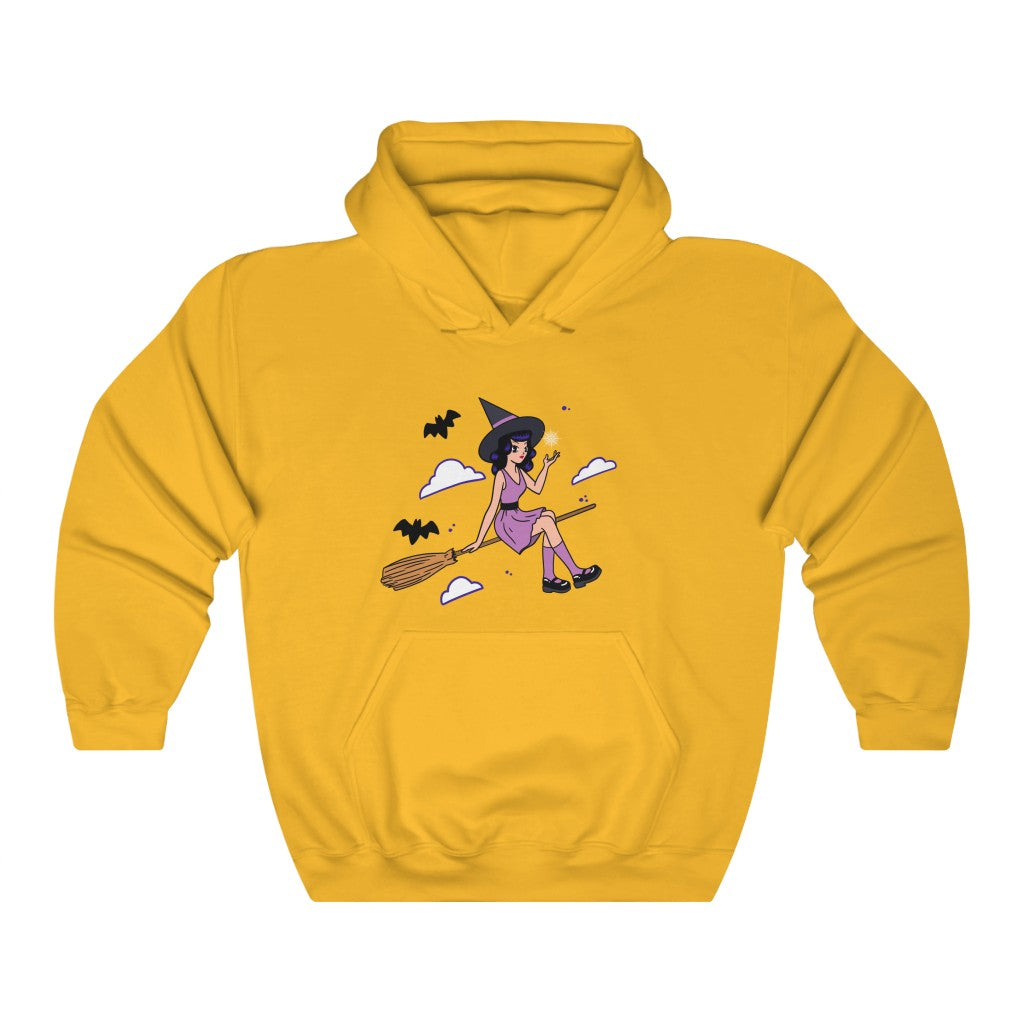 Witch In Broom Hoodie