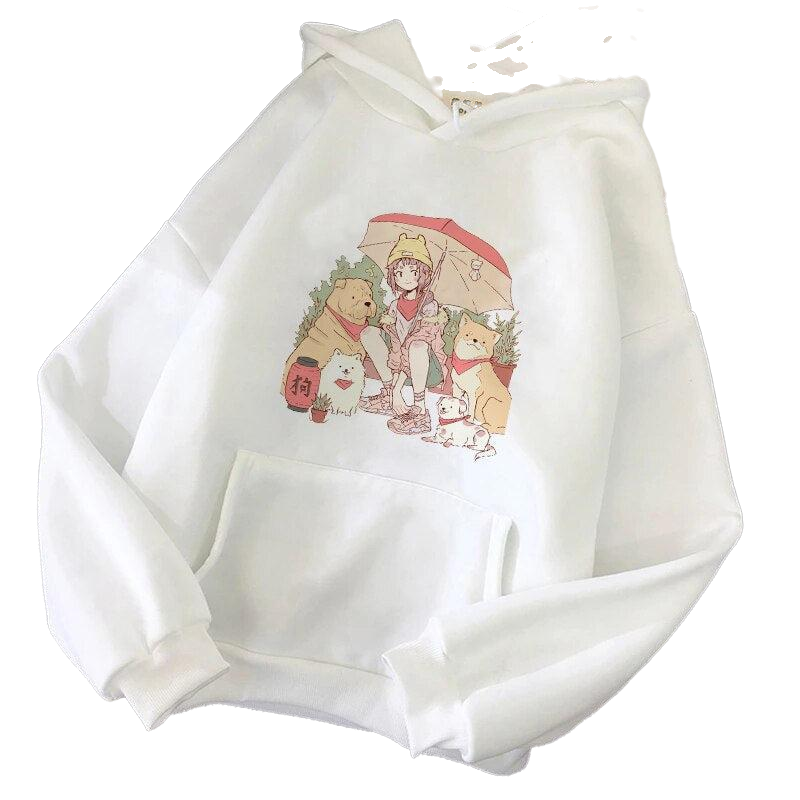 Kawaii Dog Girl Hoodie