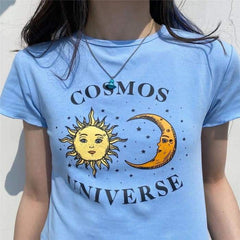 Cosmos Universe Short-Sleeved Crop Top