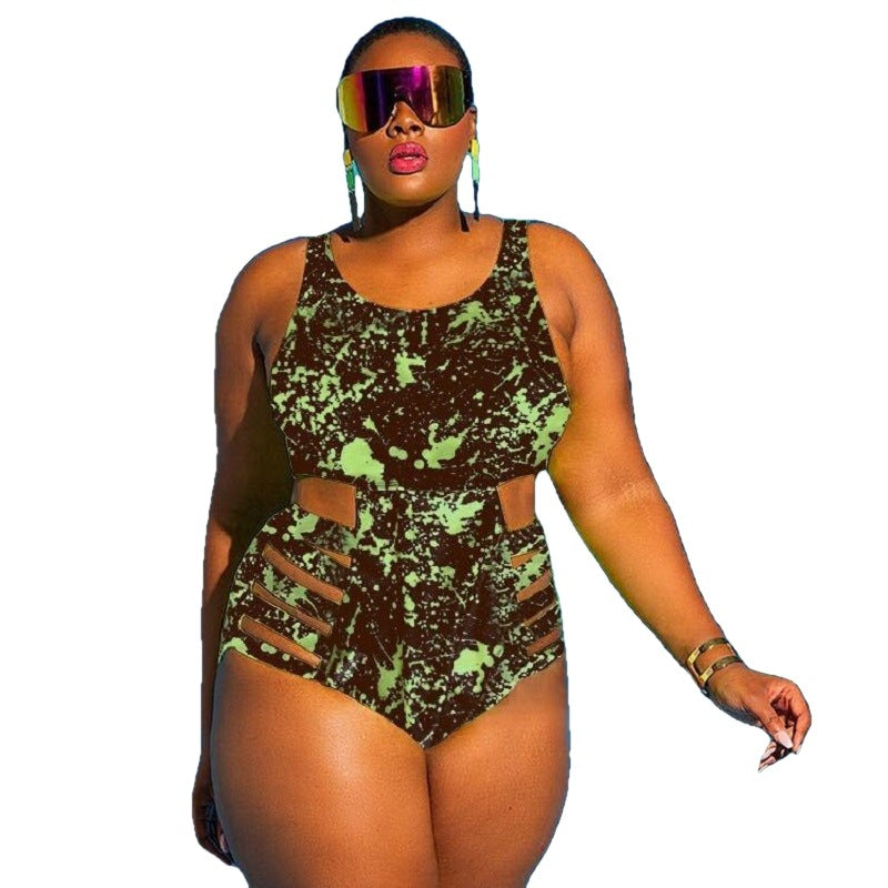 Solid Color Plus Size Swimsuits