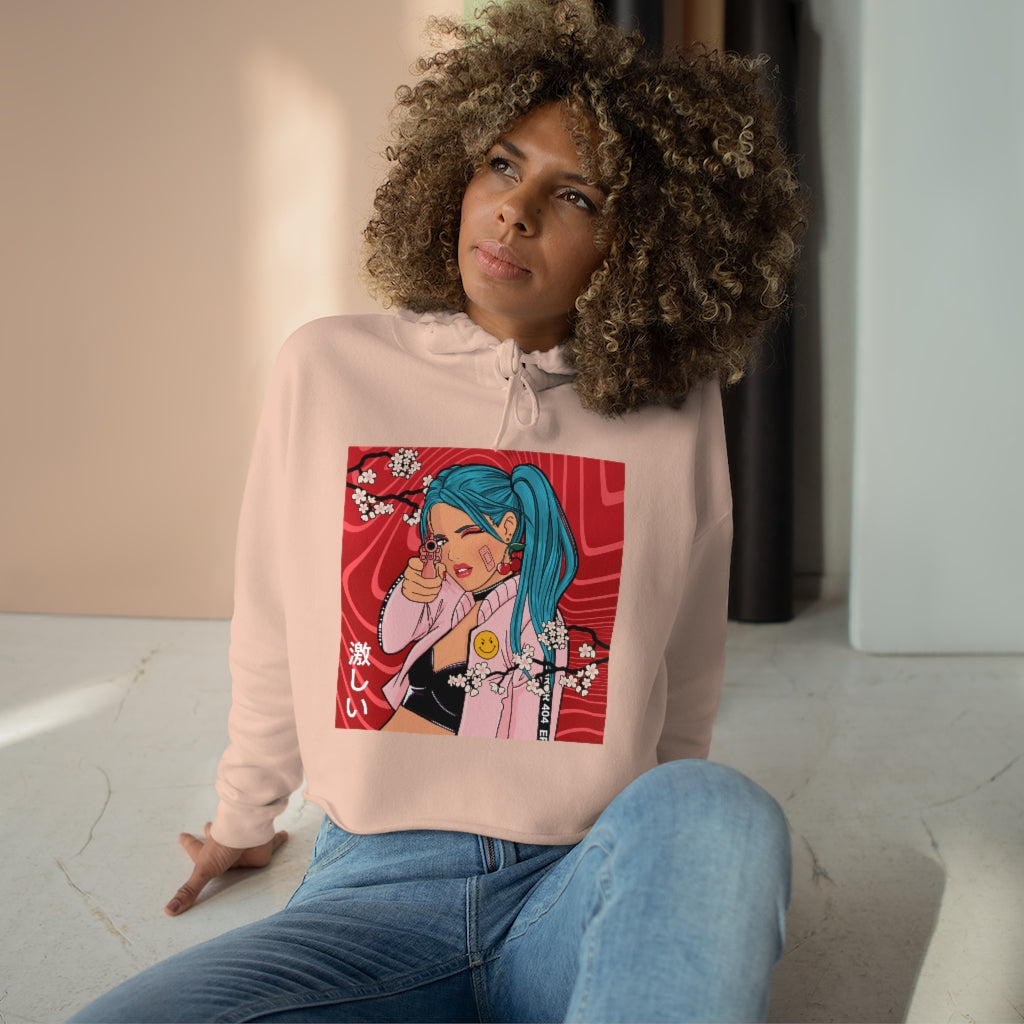 Danger girl Anime Crop Hoodie