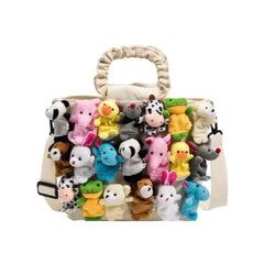 Denim Bucket Cartoon Toy Decoration Handbag