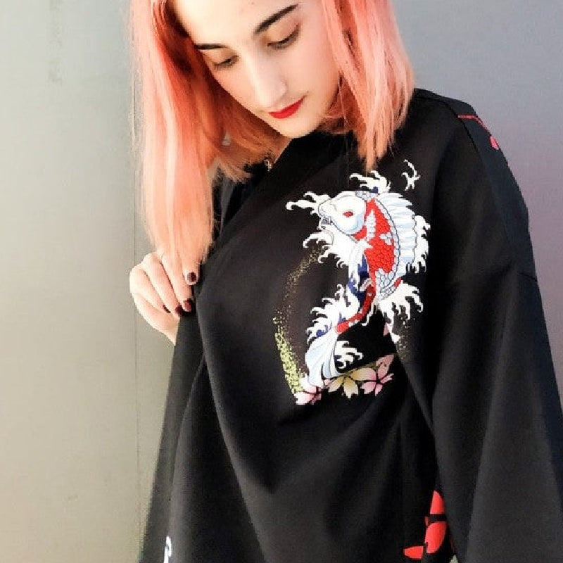 Dragon Japanese Style 3/4 Sleeve Kimono