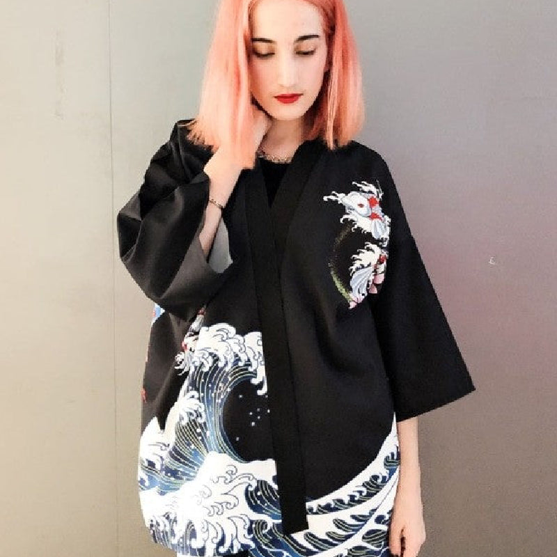 Dragon Japanese Style 3/4 Sleeve Kimono