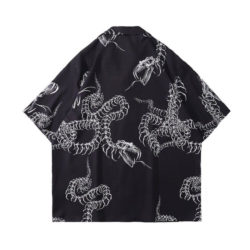 Dragon Printed Thin Material Polo Shirt