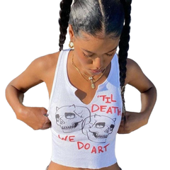 Til Death We Do Art Crop Tank Top