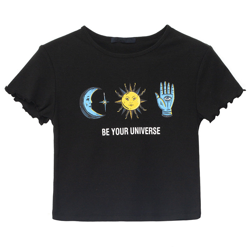Be Your Universe Short-Sleeved Crop Top