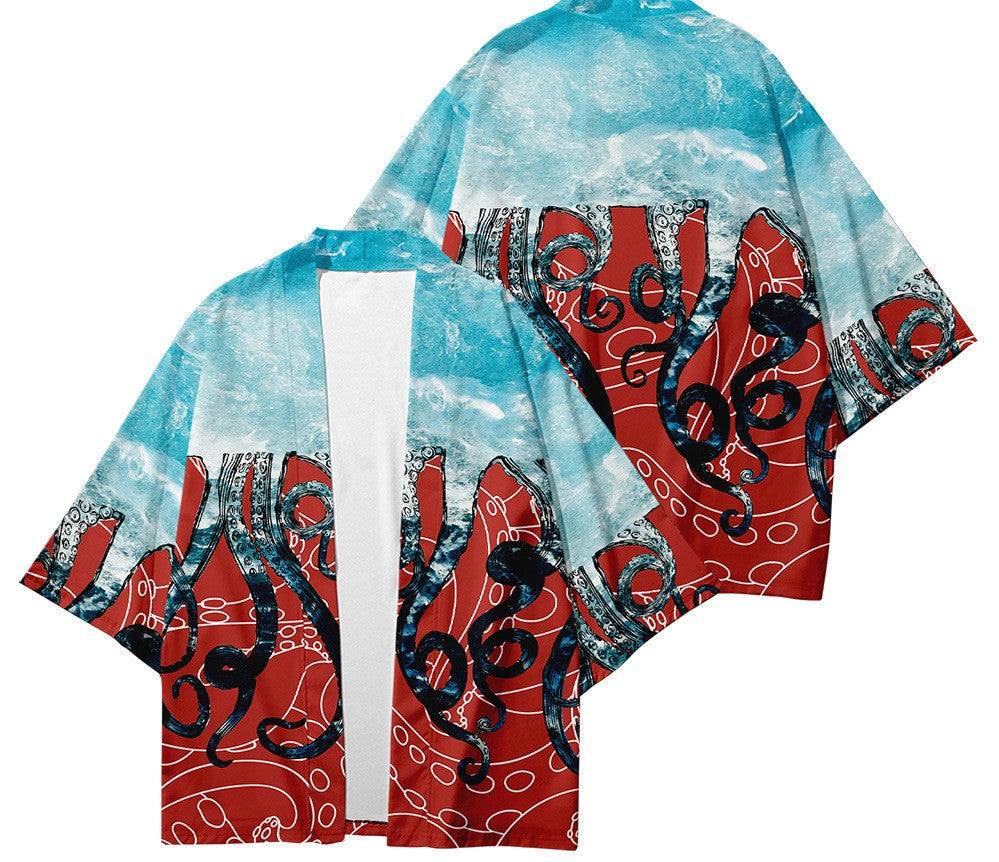 Octopus Japanese Style Kimono