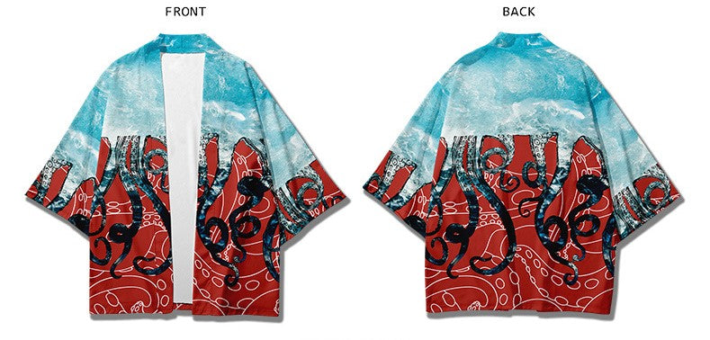 Octopus Japanese Style Kimono