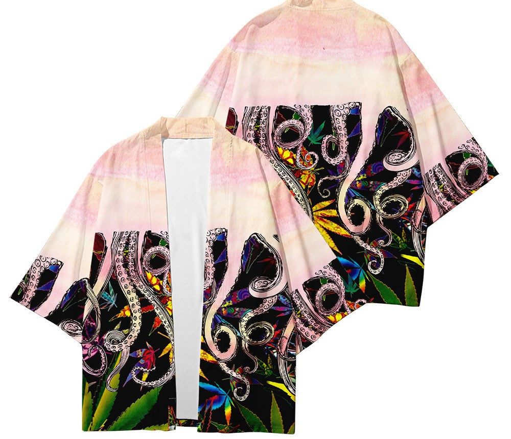 Octopus Japanese Style Kimono