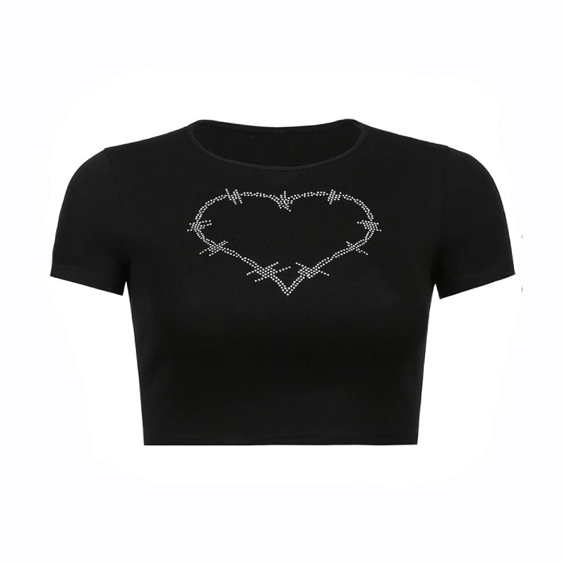 Heart with Spike Crop-Top