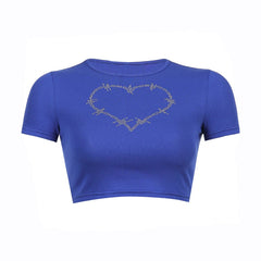 Heart with Spike Crop-Top