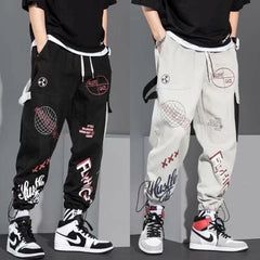 Graffiti Multi Pockets Loose Cargo Pants