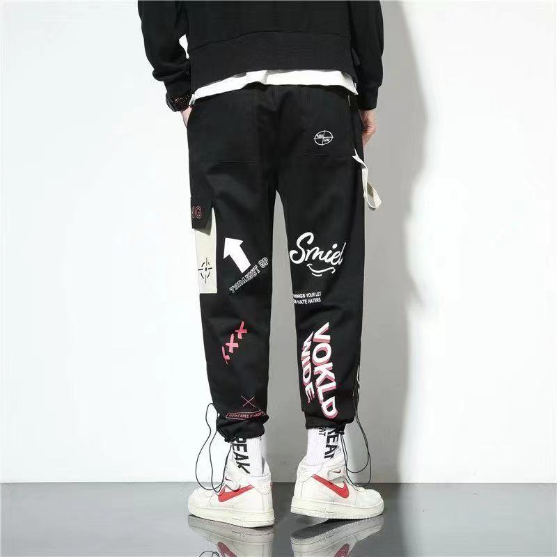 Graffiti Multi Pockets Loose Cargo Pants