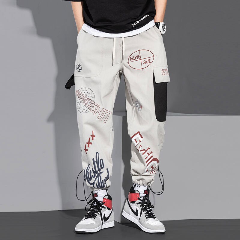 Graffiti Multi Pockets Loose Cargo Pants