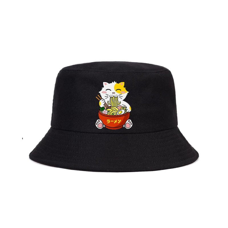 Japanese Cartoon Cat Bucket Hat