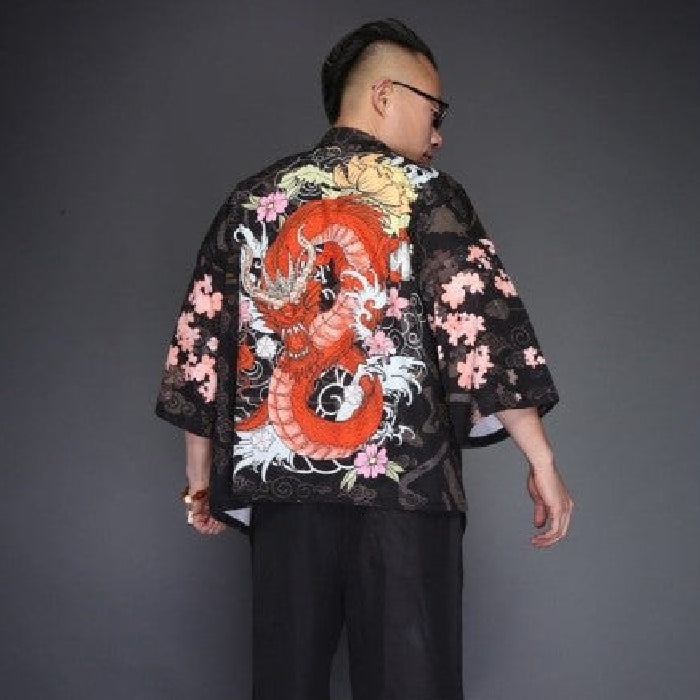 Japanese Dragon Sakuras Kimono