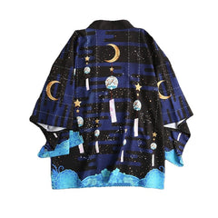 Japanese Moon And Stars Kimono