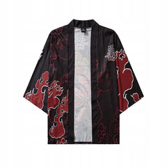 Kanji Japanese Demon 3/4 Sleeve Kimono