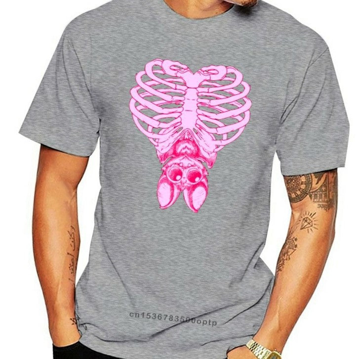 Witchy Pastel Goth Cute Bat & Ribcage T-Shirt